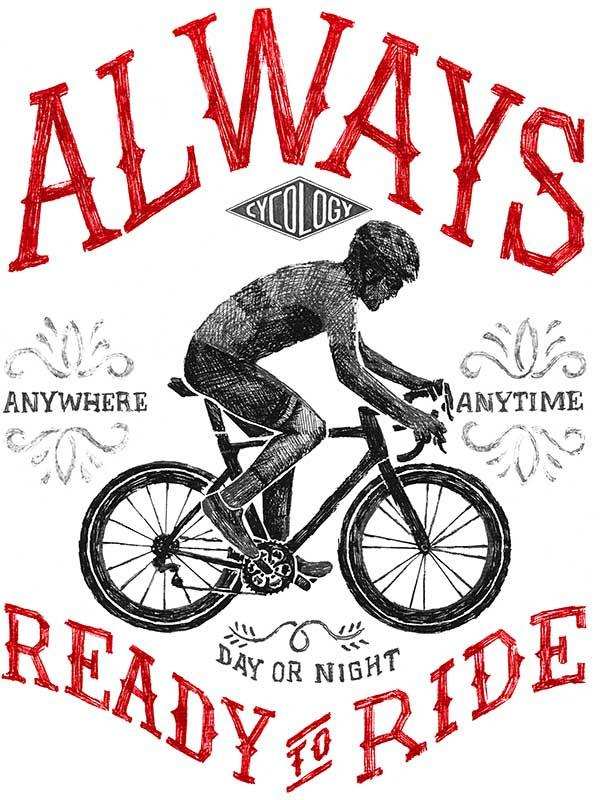 Always Ready to Ride Men's T-shirt Denim
