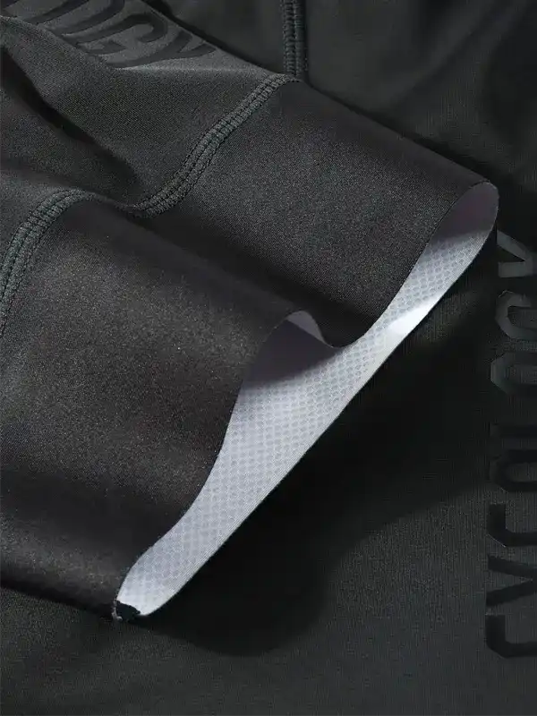Black cycling shorts with padded lining for comfort during rides