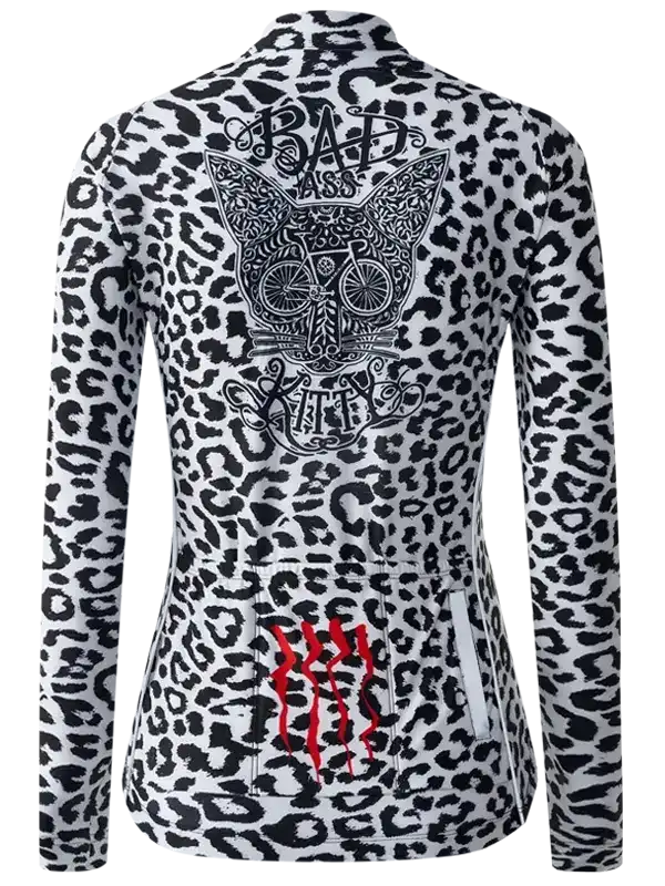 Kitty Women's Winter Long Sleeve Jersey White