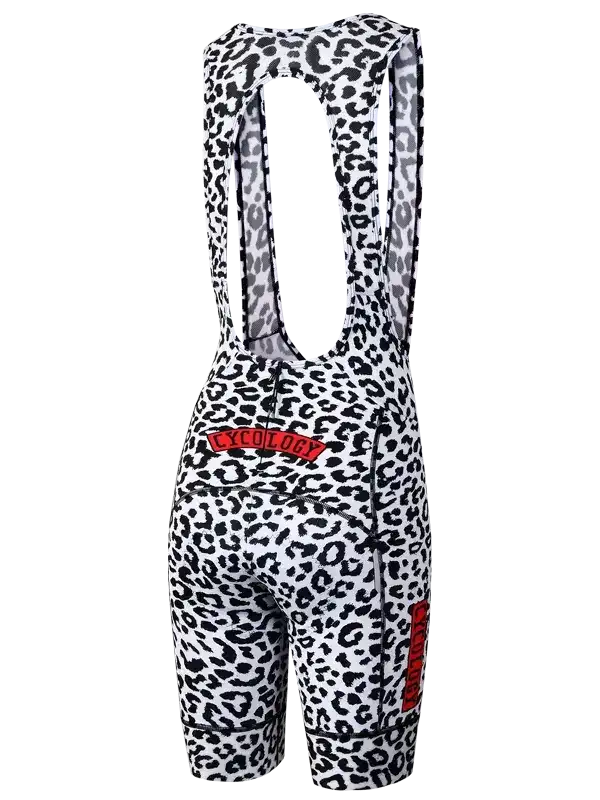 Women's Kitty Quick Pee Bib Shorts White
