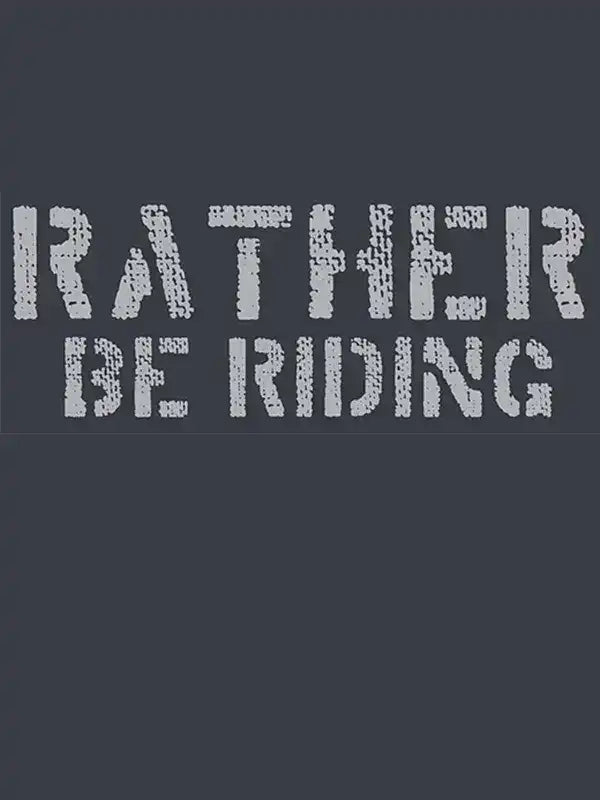 Rather Be Riding cycling graphic tee design on dark background