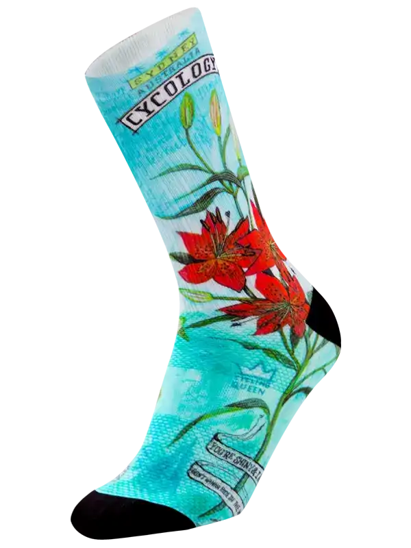 Tiger Lily Cycling Socks - Long