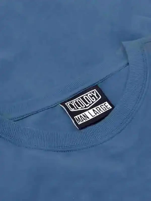 Cycology men's large cycling t-shirt tag, blue fabric, high-quality design