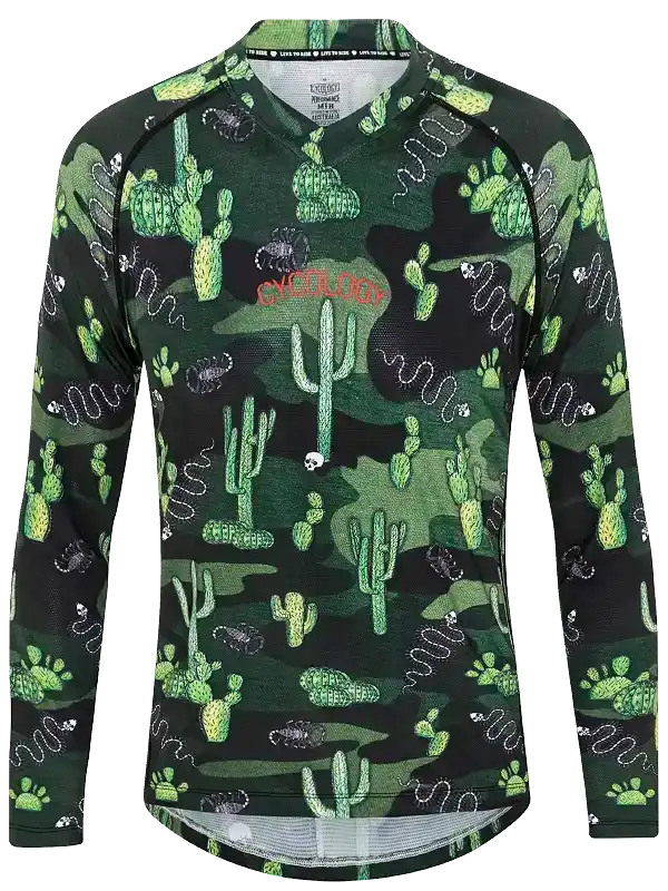 Totally Cactus Men's Long Sleeve MTB Jersey