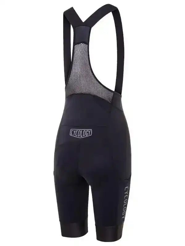 Women's Cargo Bib Shorts Black