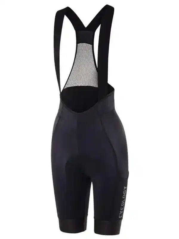 Women's Cargo Bib Shorts Black