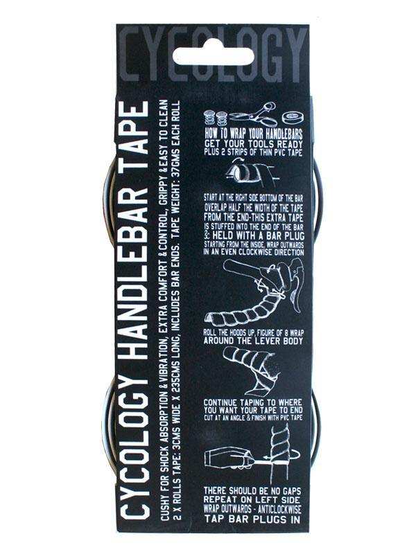Cycology handlebar tape for cycling, cushioned grip with installation guide, 2 rolls included